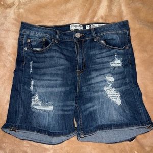 Indigo Rein Dark Wash Jean Shorts